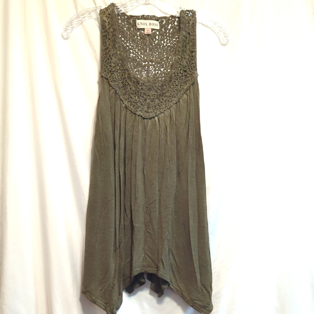 Knox Rose Olive Green Sleeveless Top